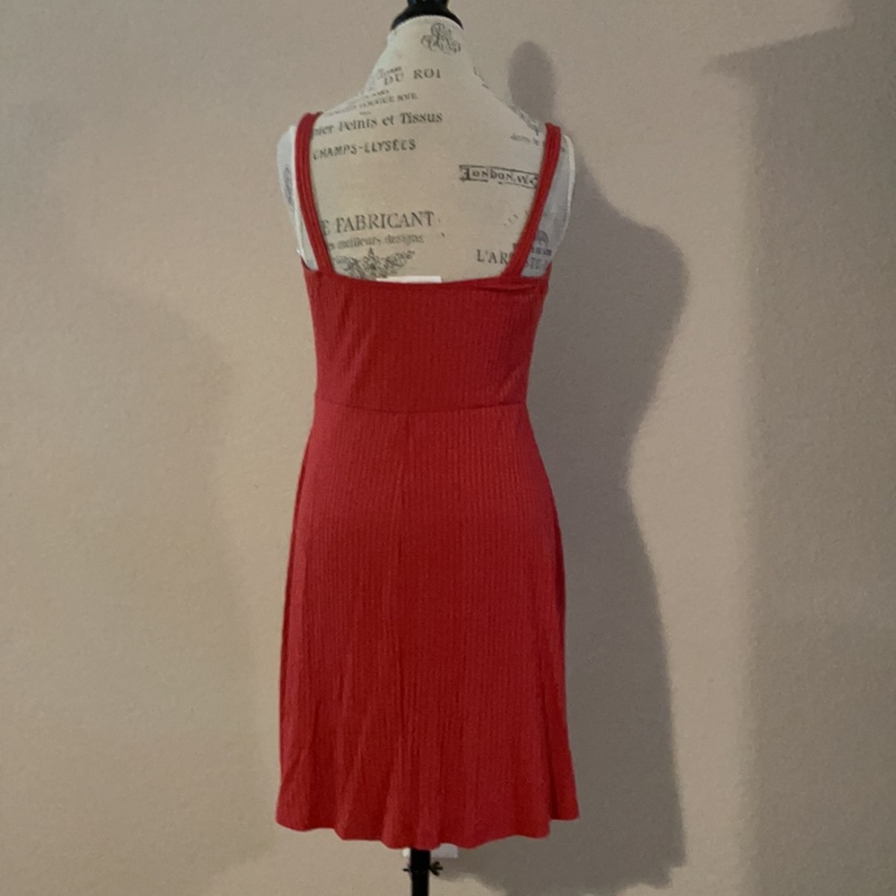Red Ribbed Dresd - Picture 3 of 3